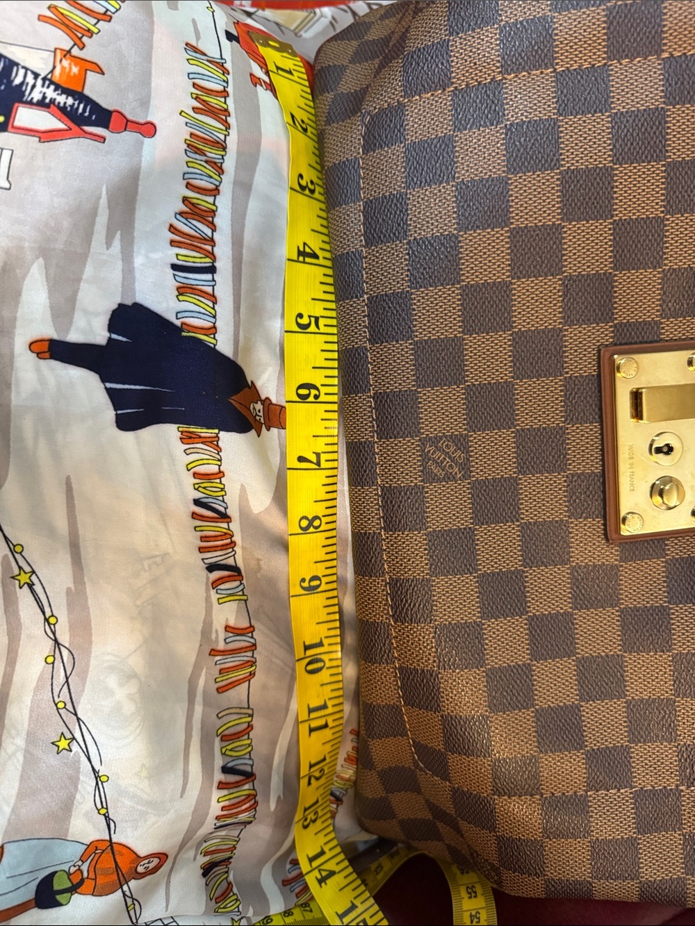 Louis Vuitton Brown Checkered Tote with Tan Handles - Picture 2 of 9